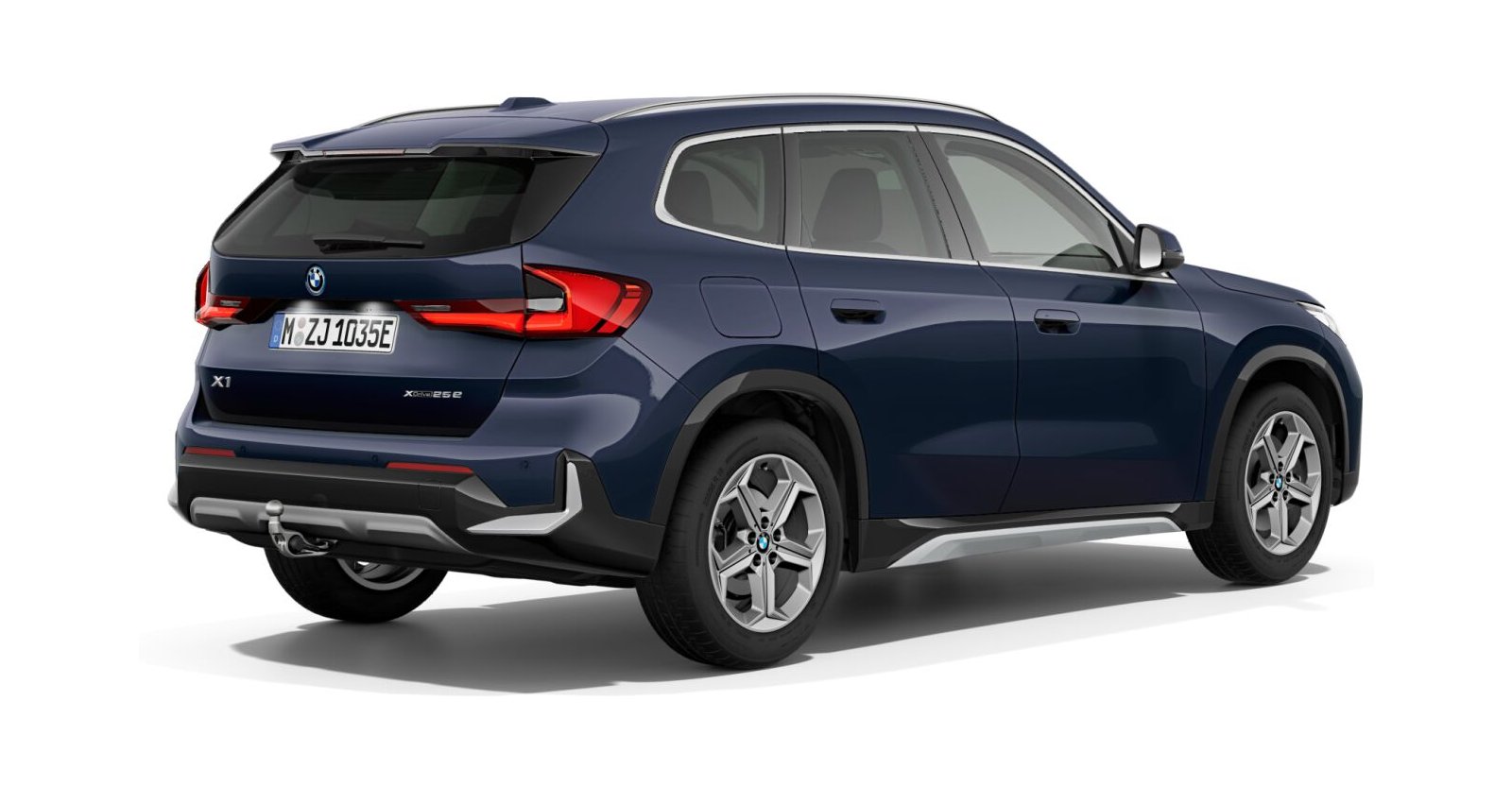 BMW BMW X in Blau von hinten