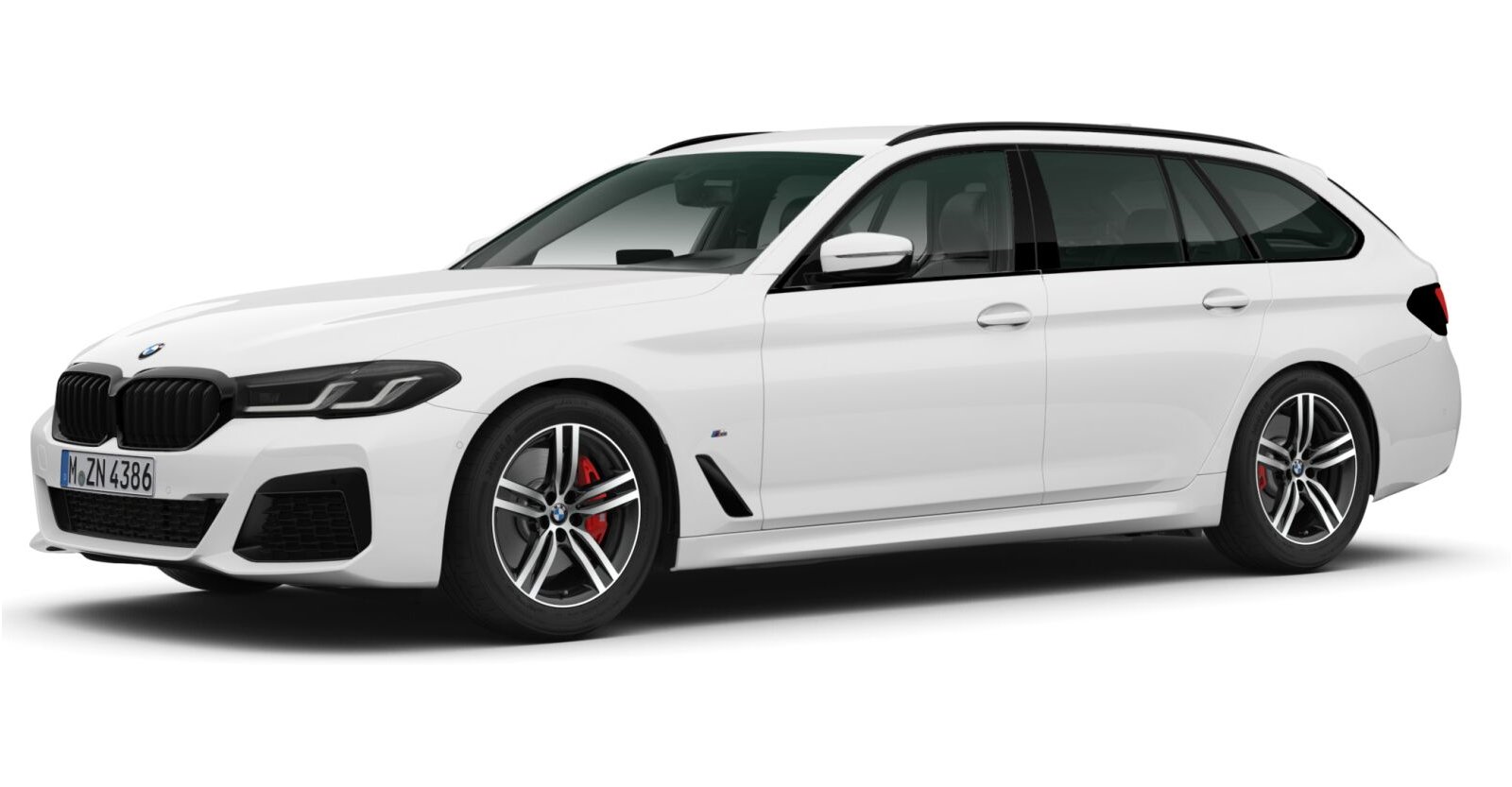 BMW 530i Touring in Weiß von vorne BMW 530i Touring in Weiß von vorne