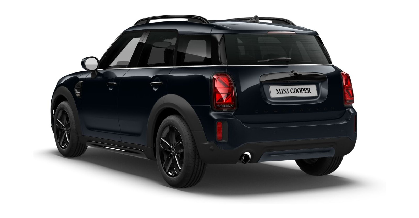 MINI MINI Countryman in Schwarz von hinten MINI MINI Countryman in Schwarz von hinten