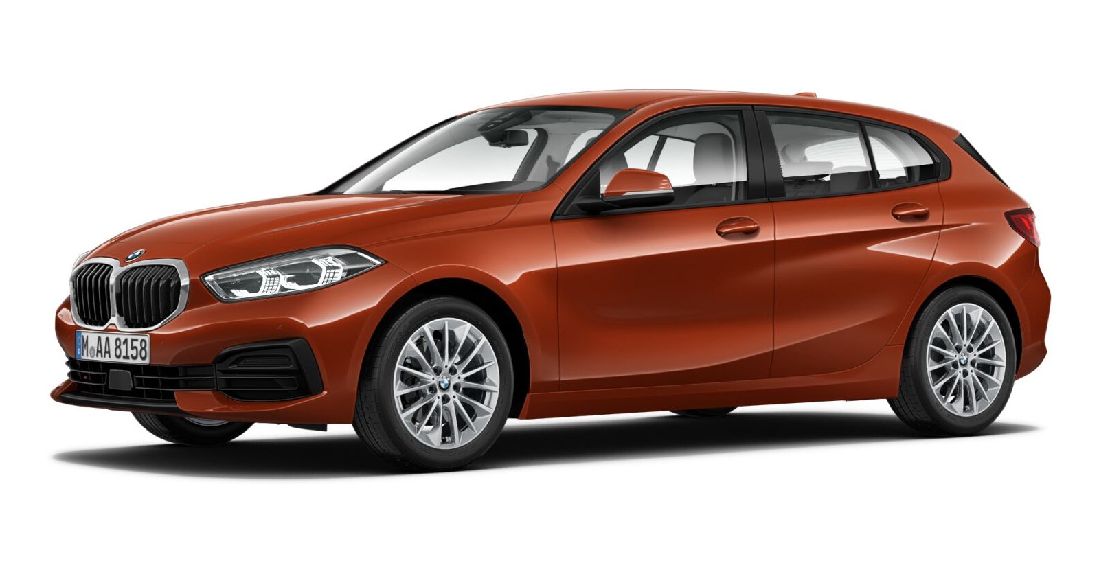 BMW BMW 1er in Orange von vorne BMW BMW 1er in Orange von vorne