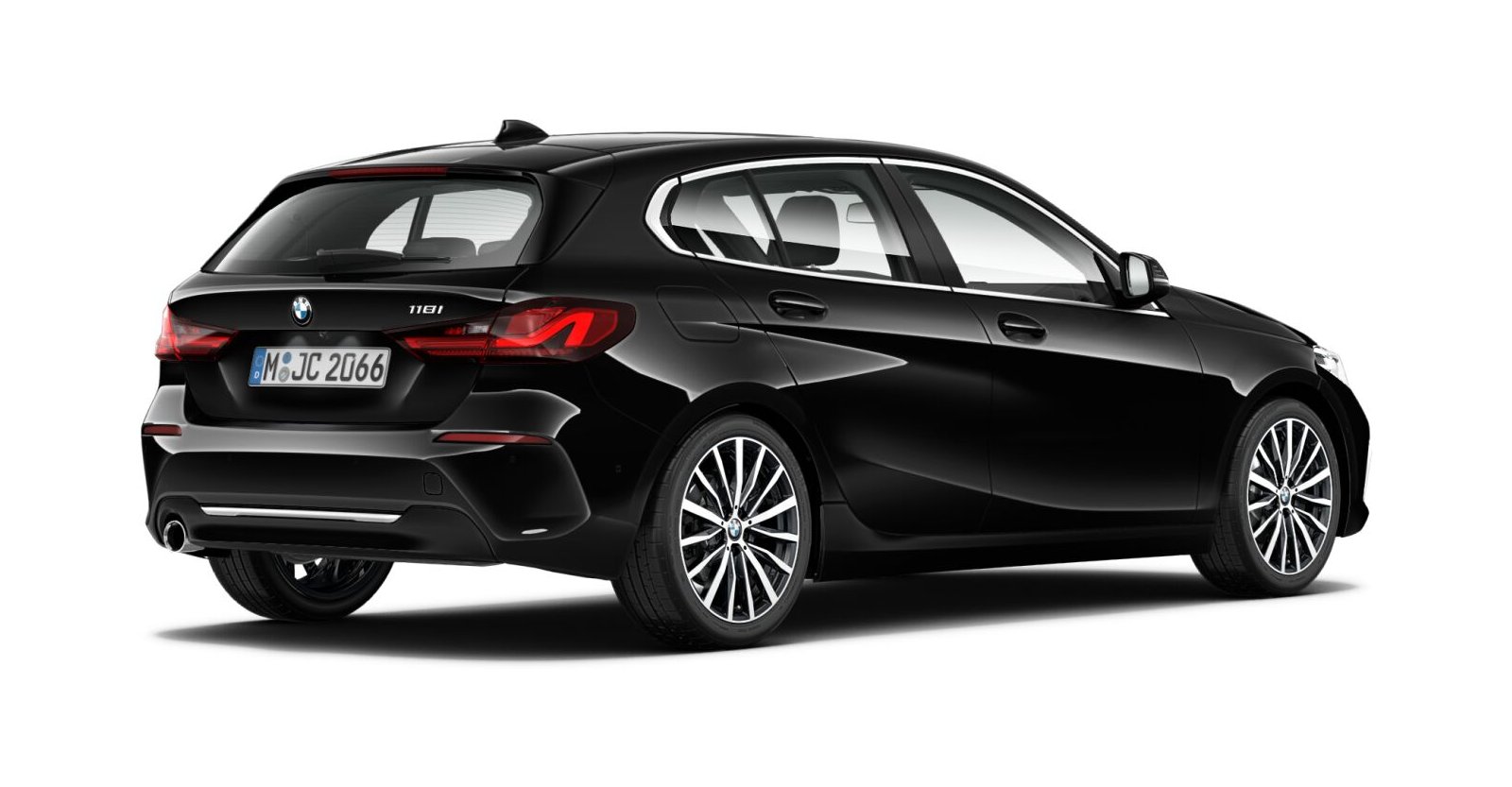 BMW BMW 1er in Schwarz von hinten BMW BMW 1er in Schwarz von hinten