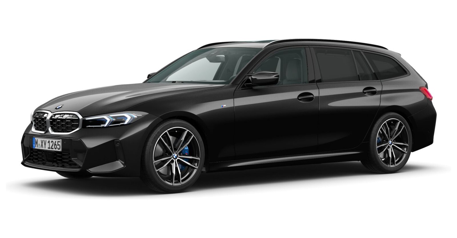 BMW M340i xDrive Touring in Schwarz von vorne