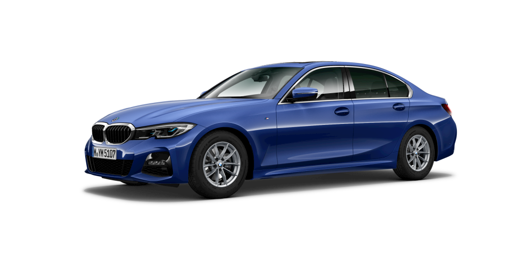 BMW BMW 3er in Blau von vorne BMW BMW 3er in Blau von vorne