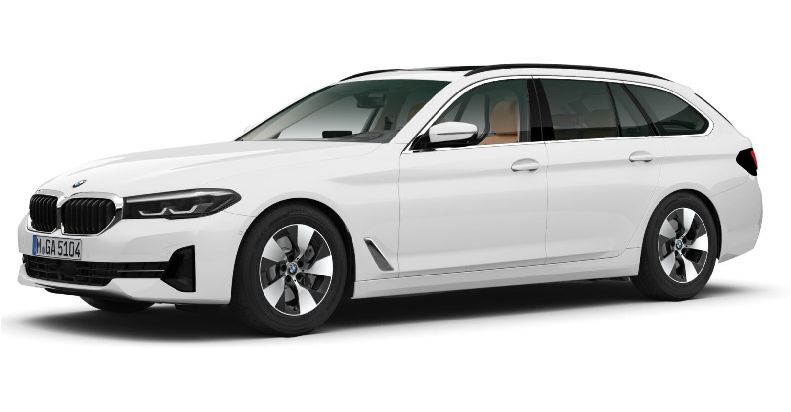 BMW BMW 5er in Weiß von vorne