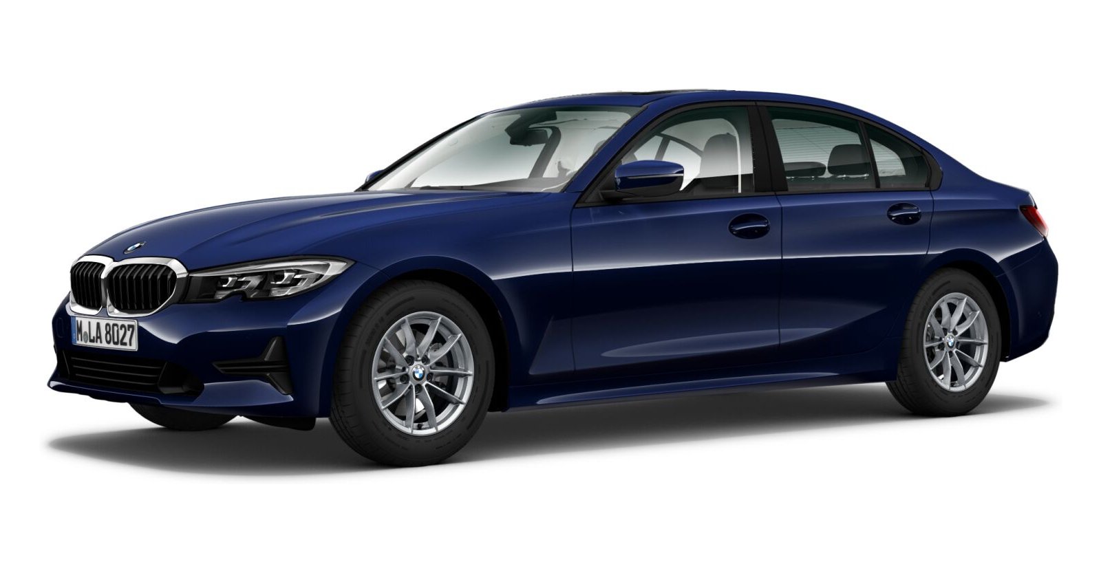 BMW BMW 3er in Blau von vorne BMW BMW 3er in Blau von vorne