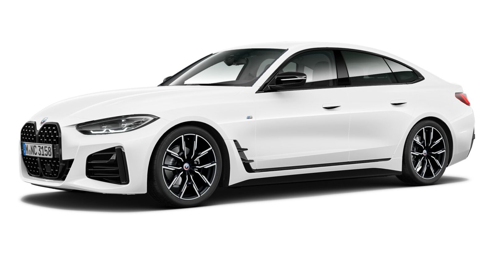 BMW 420i Gran Coupé in Weiß von vorne BMW 420i Gran Coupé in Weiß von vorne