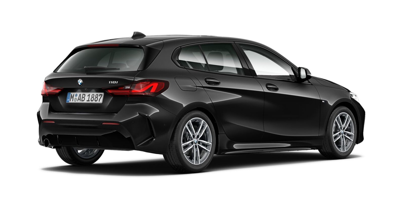 BMW BMW 1er in Schwarz von hinten BMW BMW 1er in Schwarz von hinten