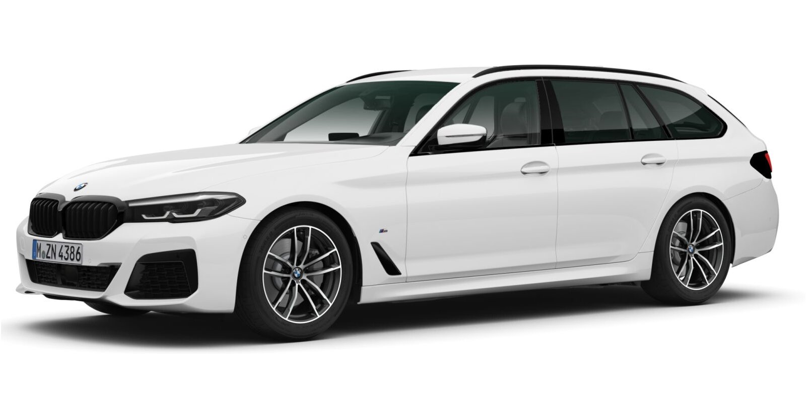 BMW 530d xDrive Touring in Weiß von vorne BMW 530d xDrive Touring in Weiß von vorne