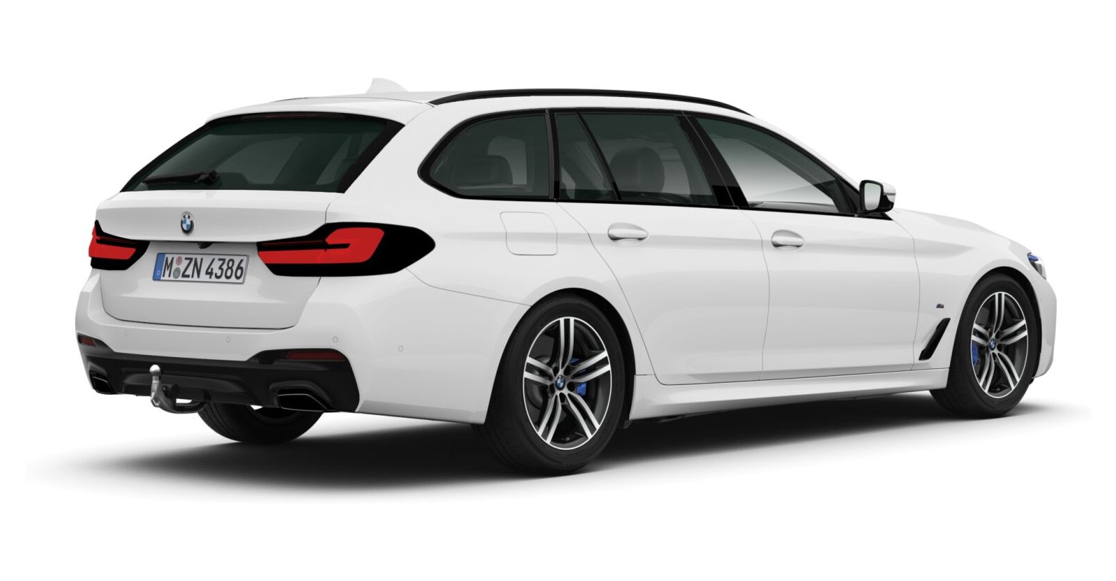 BMW BMW 5er in Weiß von hinten BMW BMW 5er in Weiß von hinten