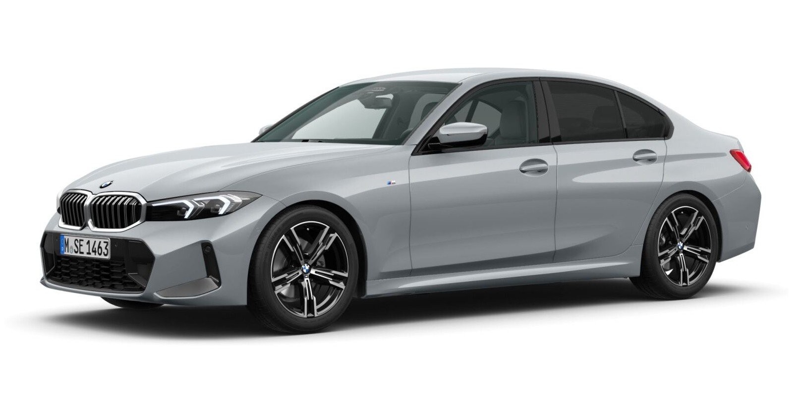 BMW 318i Limousine in Grau von vorne