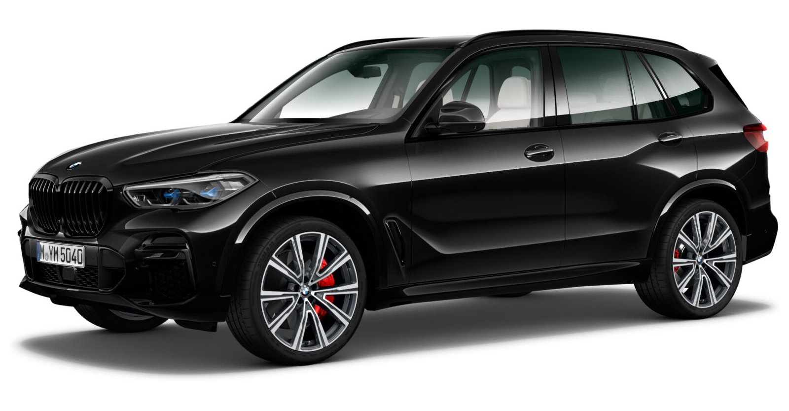 BMW X5 xDrive30d in Schwarz von vorne BMW X5 xDrive30d in Schwarz von vorne