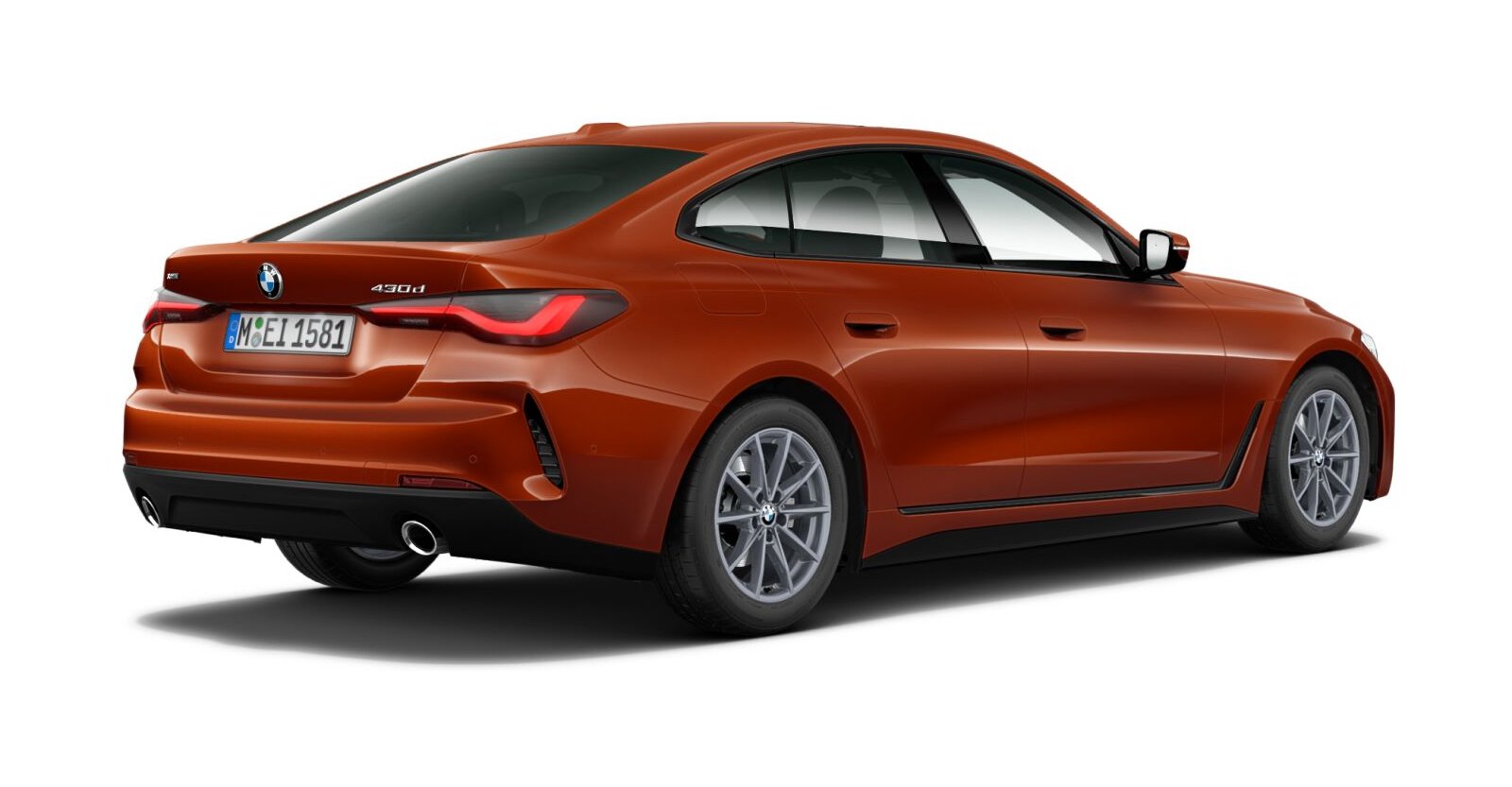 BMW BMW 4er in Orange von hinten BMW BMW 4er in Orange von hinten