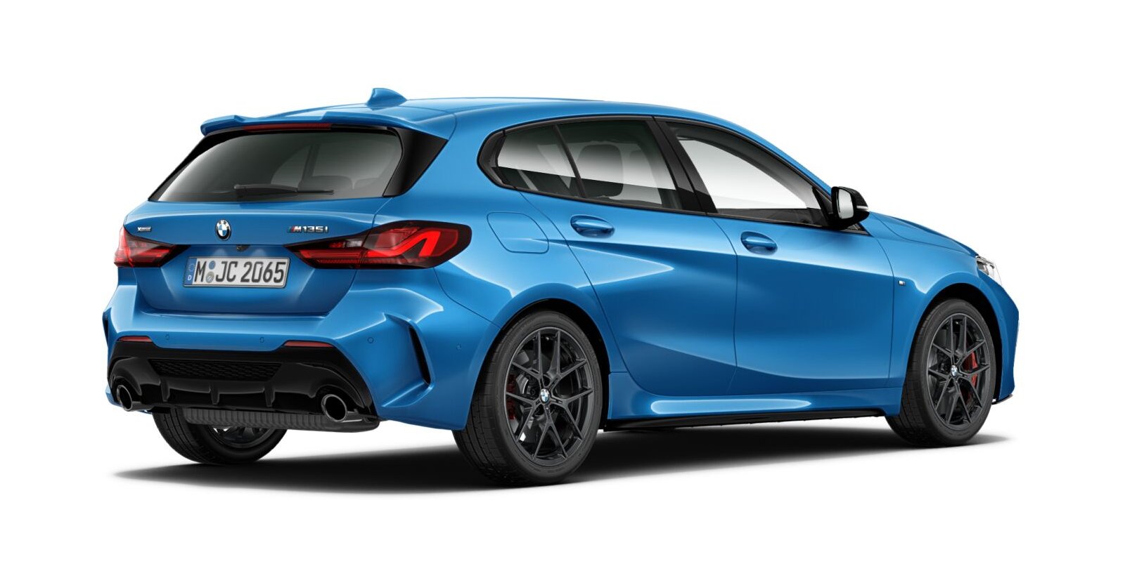 BMW BMW 1er in Blau von hinten BMW BMW 1er in Blau von hinten