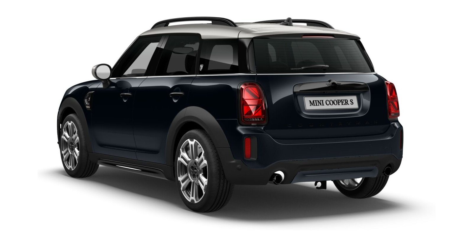 MINI MINI Countryman in Schwarz von hinten MINI MINI Countryman in Schwarz von hinten