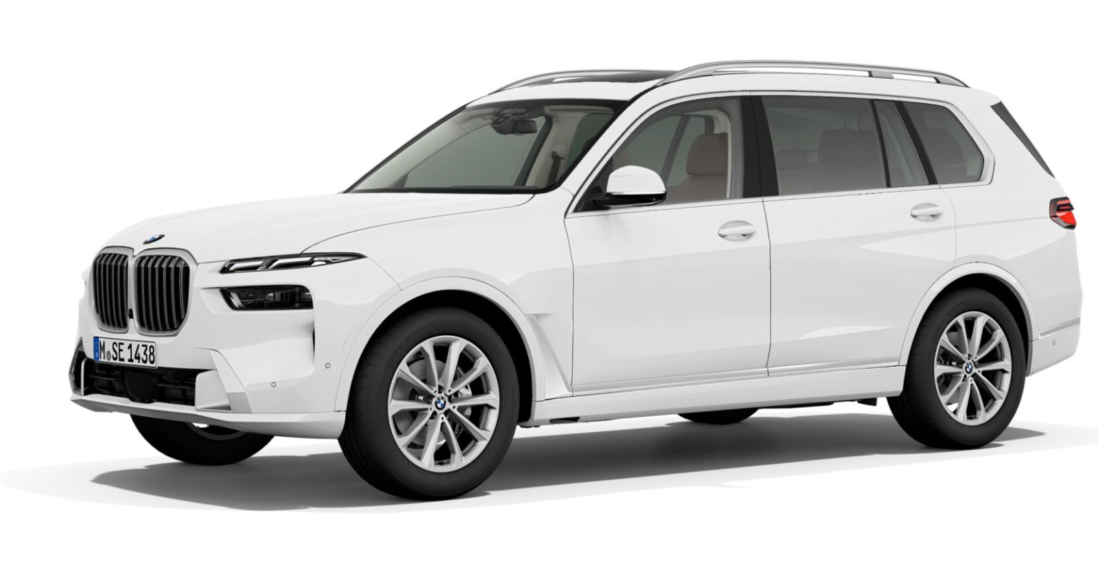 BMW X7 xDrive40d in Weiß von vorne BMW X7 xDrive40d in Weiß von vorne
