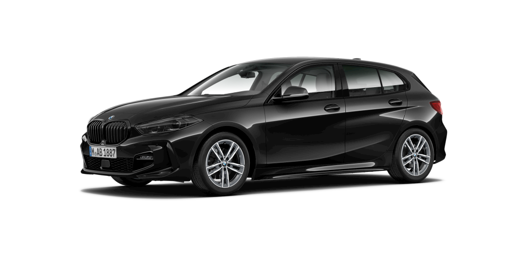 BMW BMW 1er in Schwarz von vorne BMW BMW 1er in Schwarz von vorne