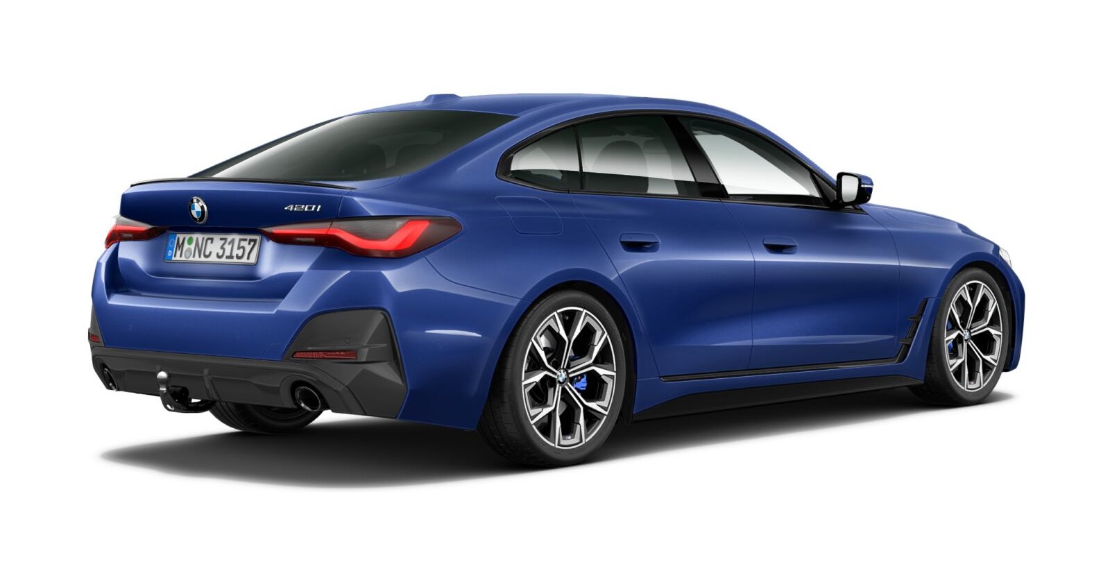 BMW BMW 4er in Blau von hinten BMW BMW 4er in Blau von hinten