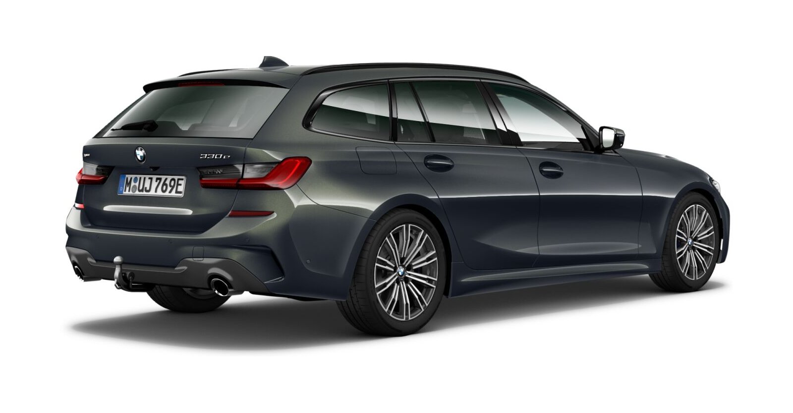 BMW BMW 3er in Grau von hinten BMW BMW 3er in Grau von hinten