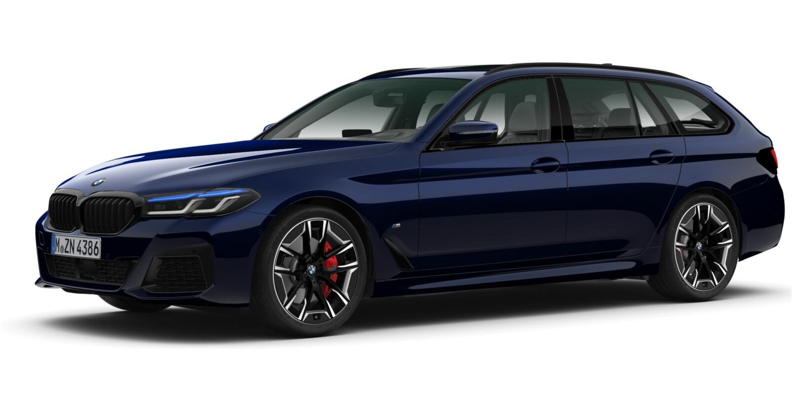 BMW 540d xDrive Touring in Blau von vorne BMW 540d xDrive Touring in Blau von vorne