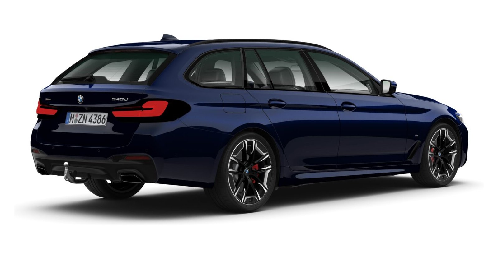 BMW BMW 5er in Blau von hinten BMW BMW 5er in Blau von hinten