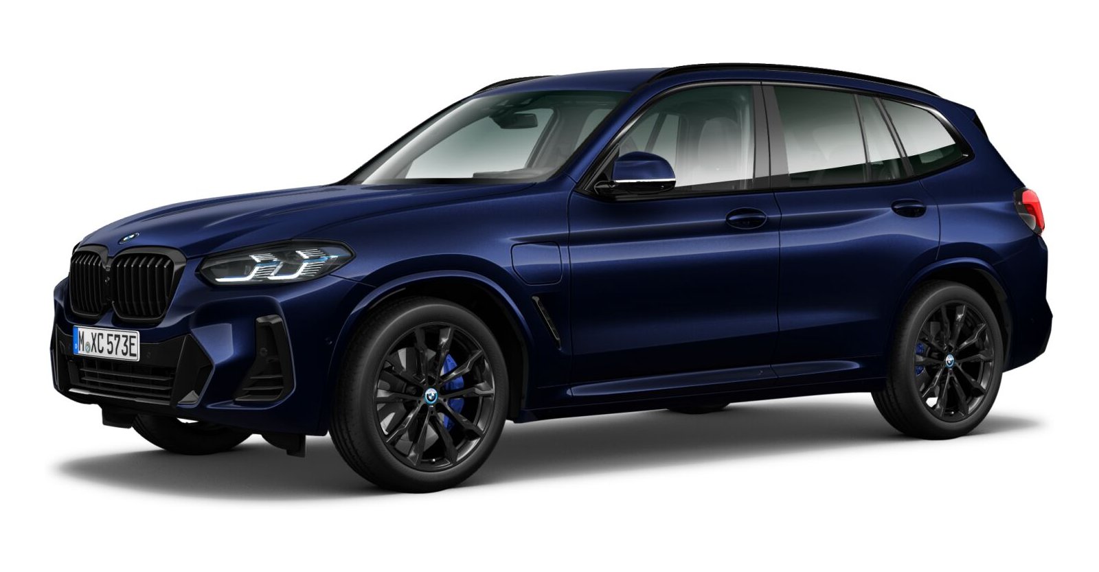 BMW X3 xDrive 30e in Blau von vorne BMW X3 xDrive 30e in Blau von vorne