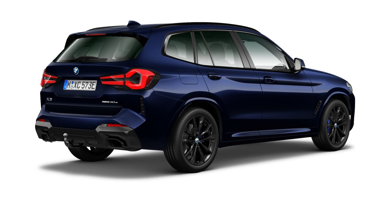 BMW BMW X in Blau von hinten BMW BMW X in Blau von hinten