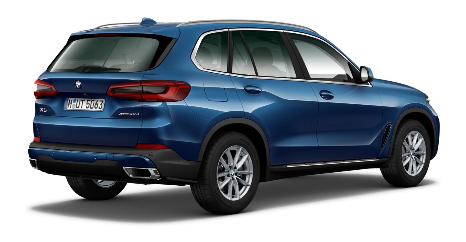 BMW BMW X in Blau von hinten BMW BMW X in Blau von hinten