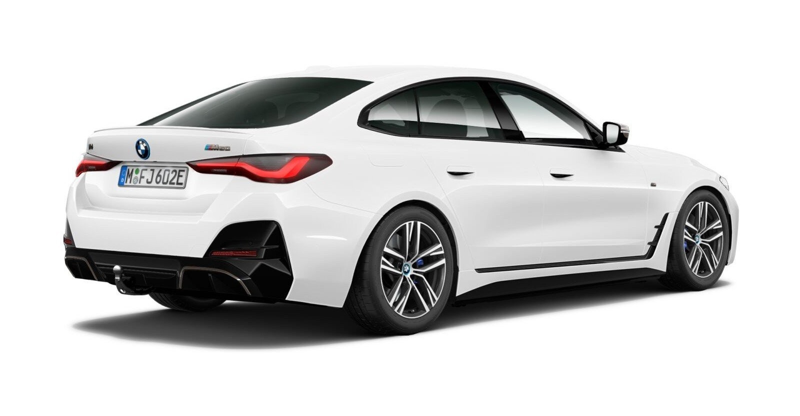 BMW BMW I in Weiß von hinten BMW BMW I in Weiß von hinten