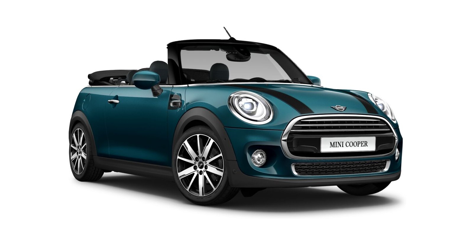MINI MINI Cabrio in Blau von vorne MINI MINI Cabrio in Blau von vorne