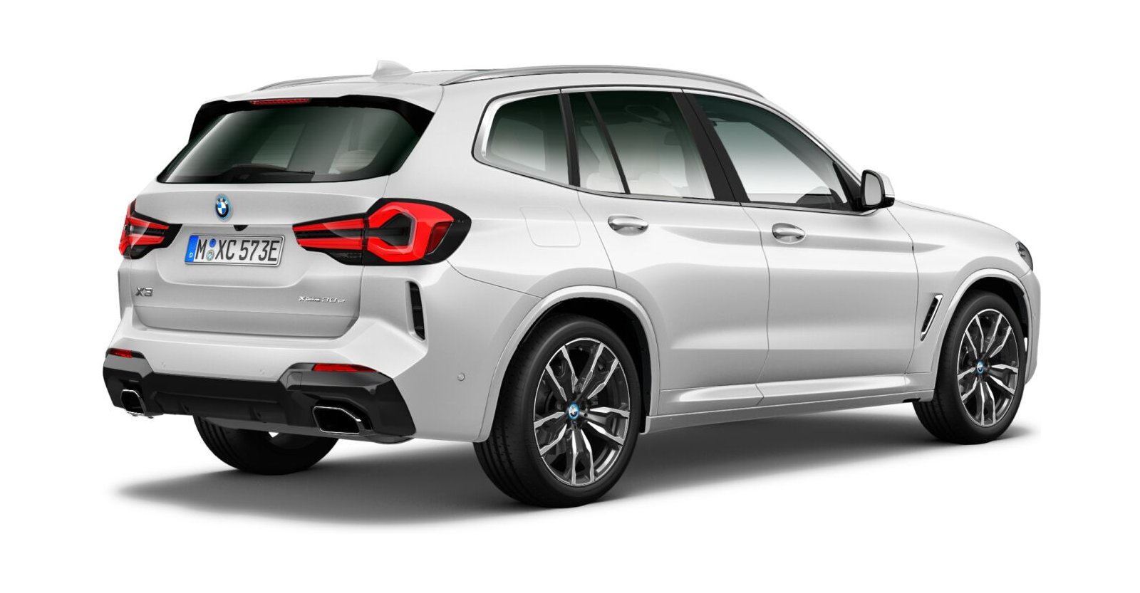 BMW BMW X in Weiß von hinten BMW BMW X in Weiß von hinten