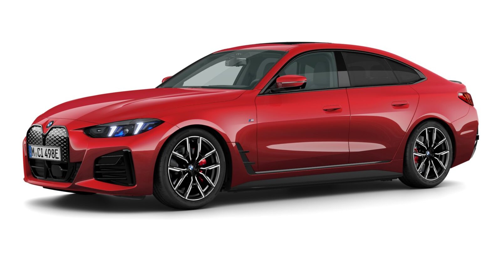 BMW i4 eDrive40 Gran Coupe in Rot von vorne BMW i4 eDrive40 Gran Coupe in Rot von vorne