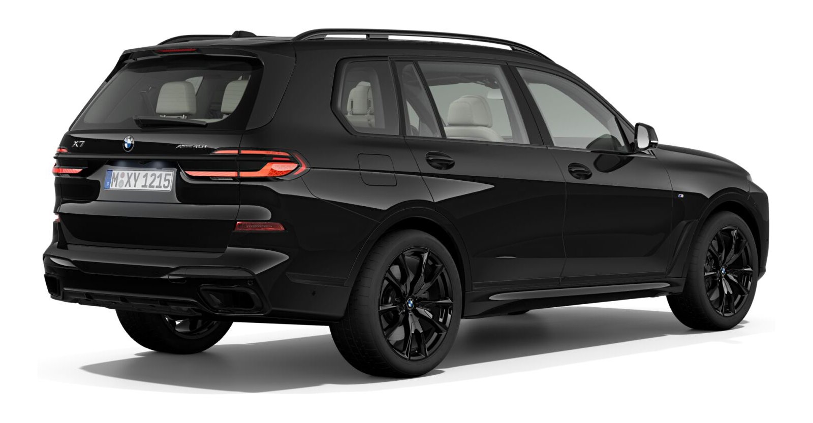 BMW BMW X in Schwarz von hinten