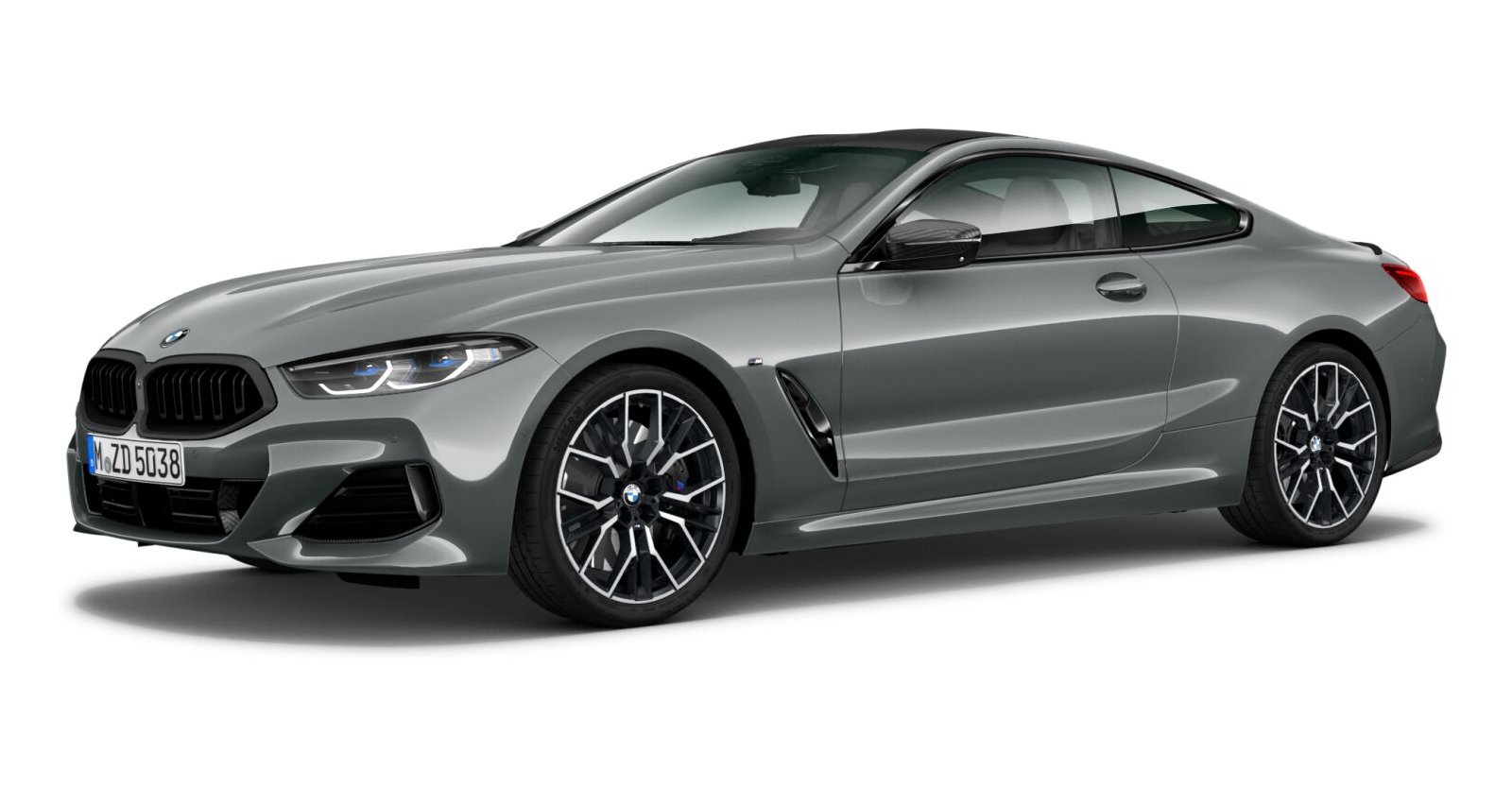 BMW 840i xDrive Coupé in Grau von vorne BMW 840i xDrive Coupé in Grau von vorne