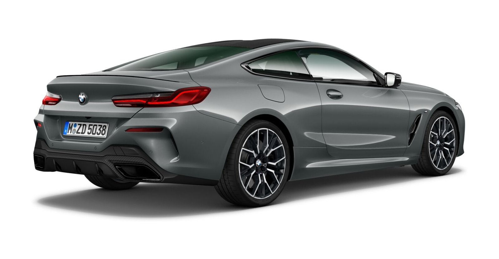 BMW BMW 8er in Grau von hinten BMW BMW 8er in Grau von hinten