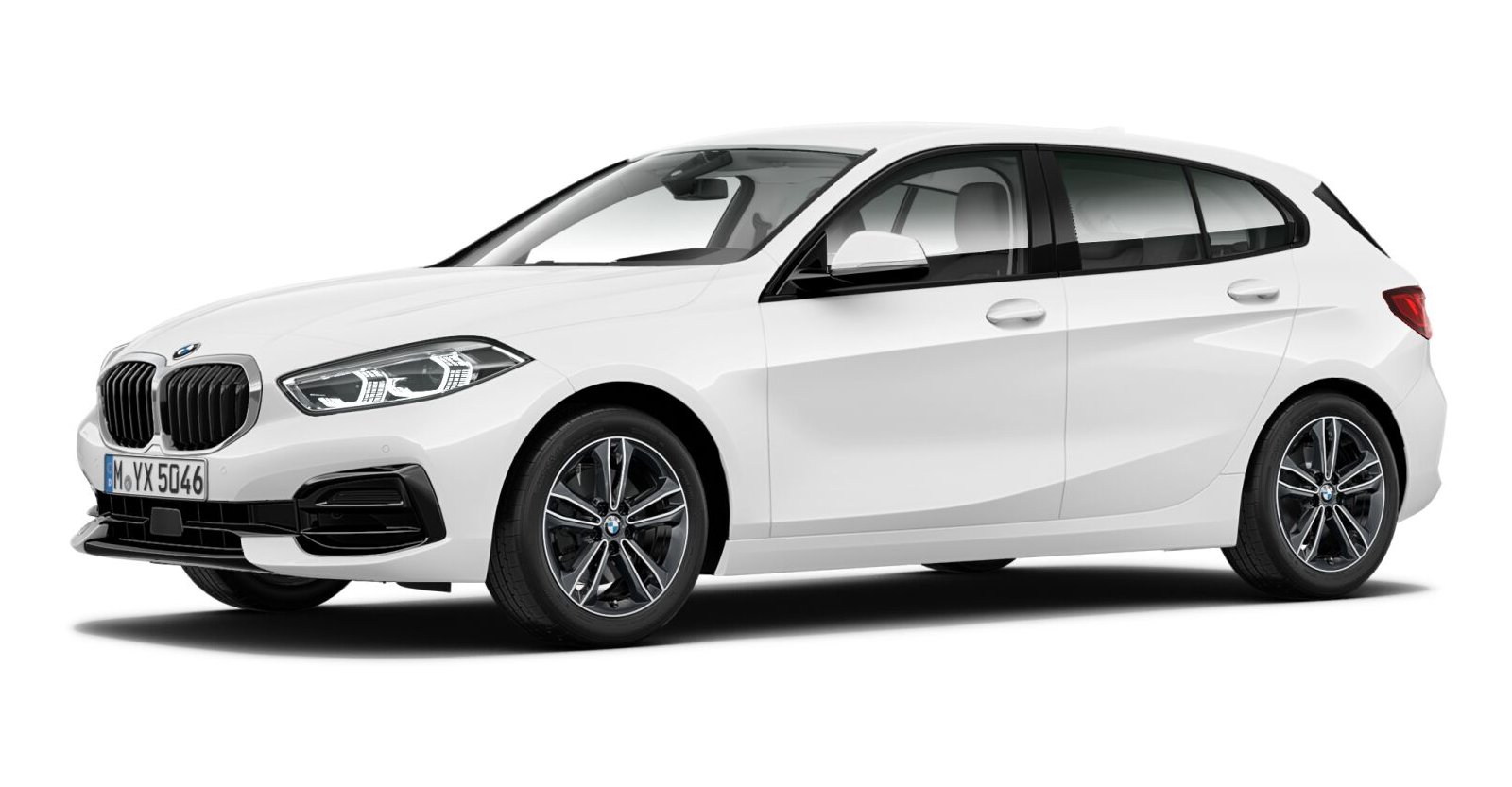 BMW 120i in Weiß von vorne BMW 120i in Weiß von vorne