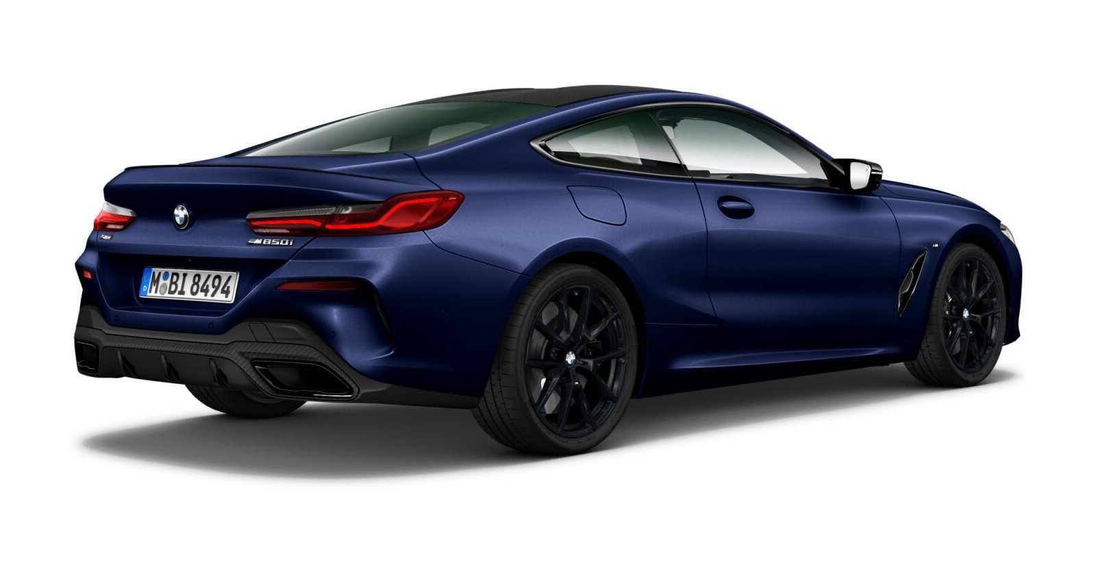 BMW BMW 8er in Blau von hinten BMW BMW 8er in Blau von hinten