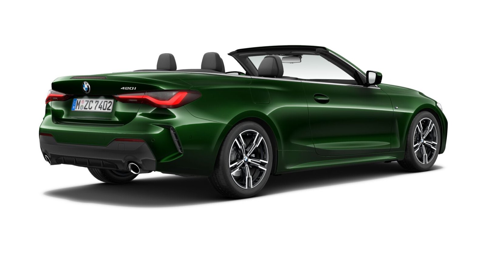 BMW BMW 4er in Grün von hinten