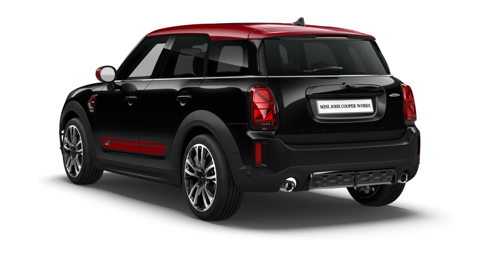 MINI MINI Countryman in Schwarz von hinten MINI MINI Countryman in Schwarz von hinten