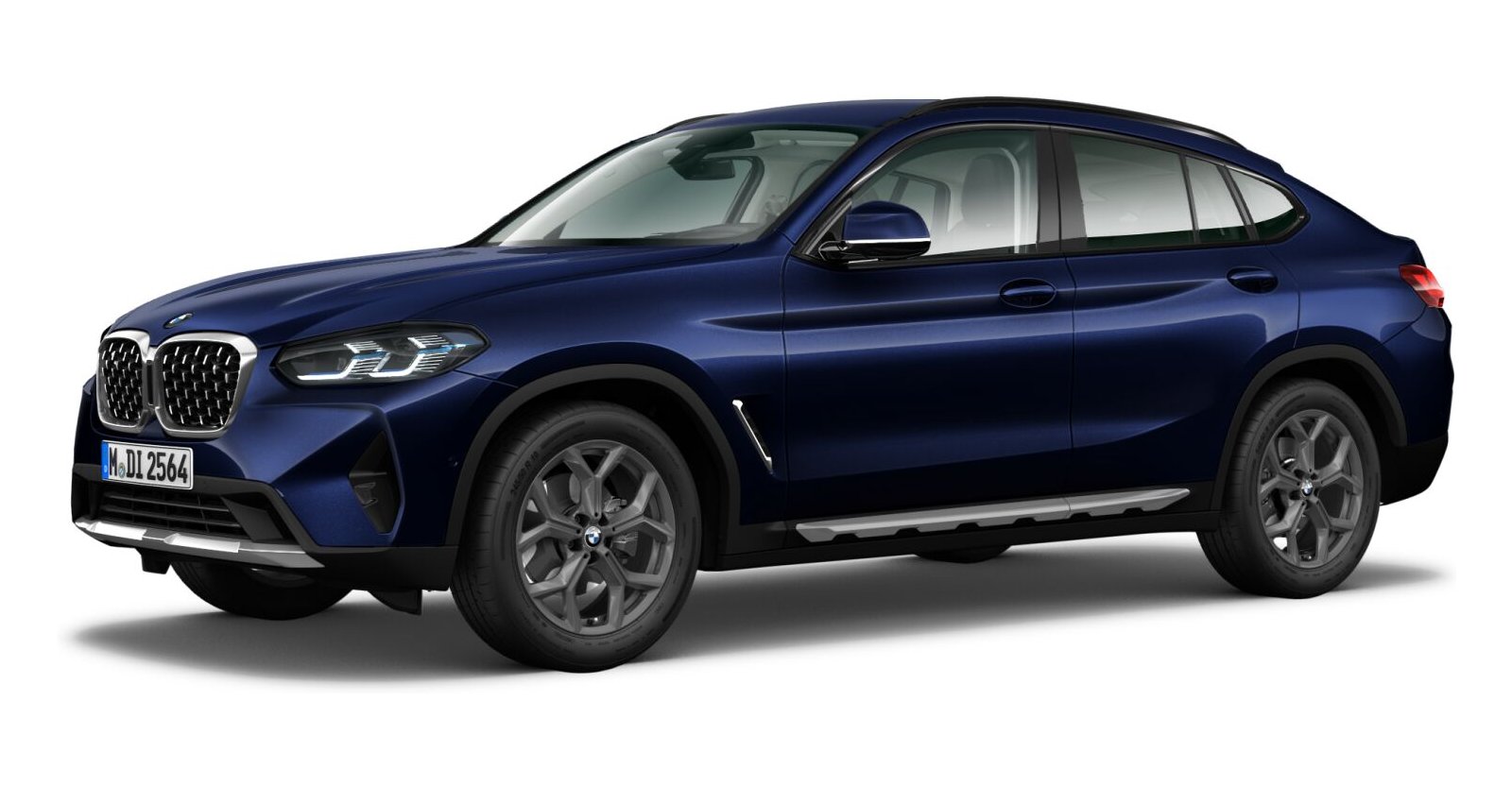 BMW X4 xDrive20i in Blau von vorne
