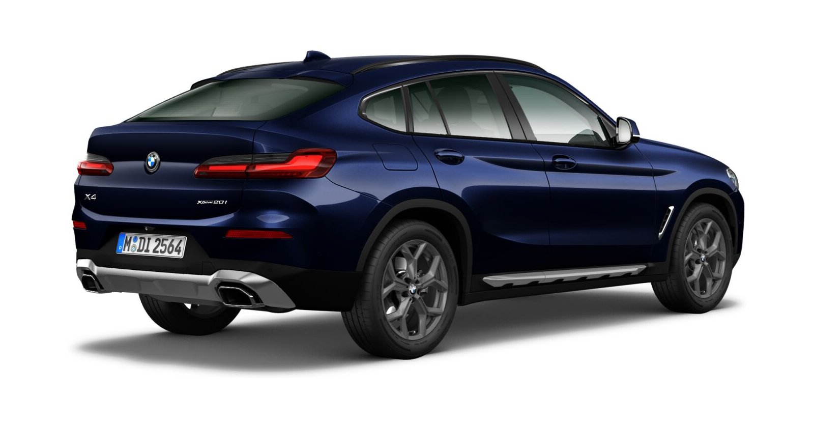 BMW BMW X in Blau von hinten BMW BMW X in Blau von hinten