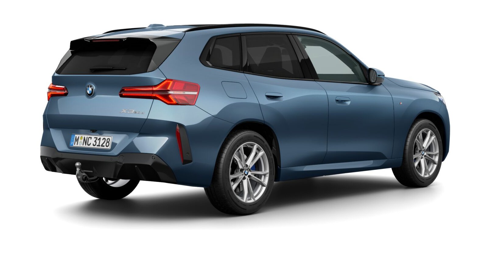 BMW BMW X in Blau von hinten