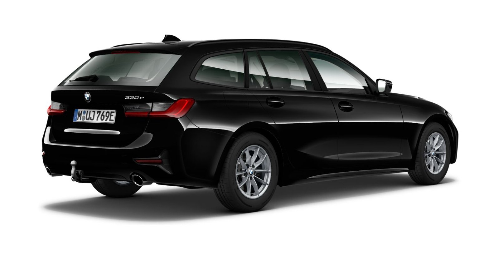 BMW BMW 3er in Schwarz von hinten BMW BMW 3er in Schwarz von hinten