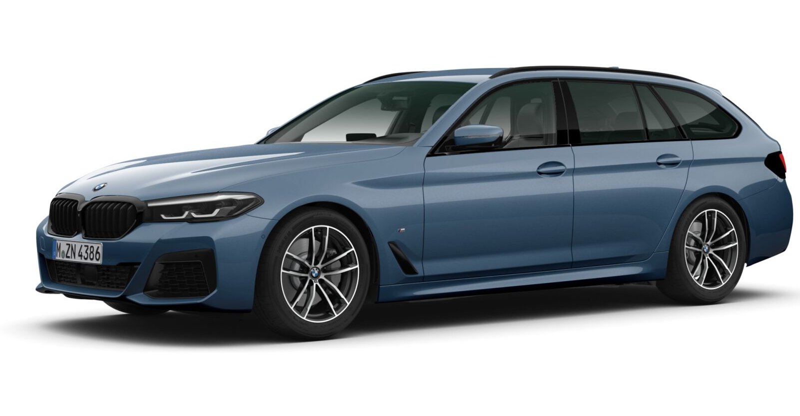 BMW 520d xDrive Touring in Blau von vorne BMW 520d xDrive Touring in Blau von vorne