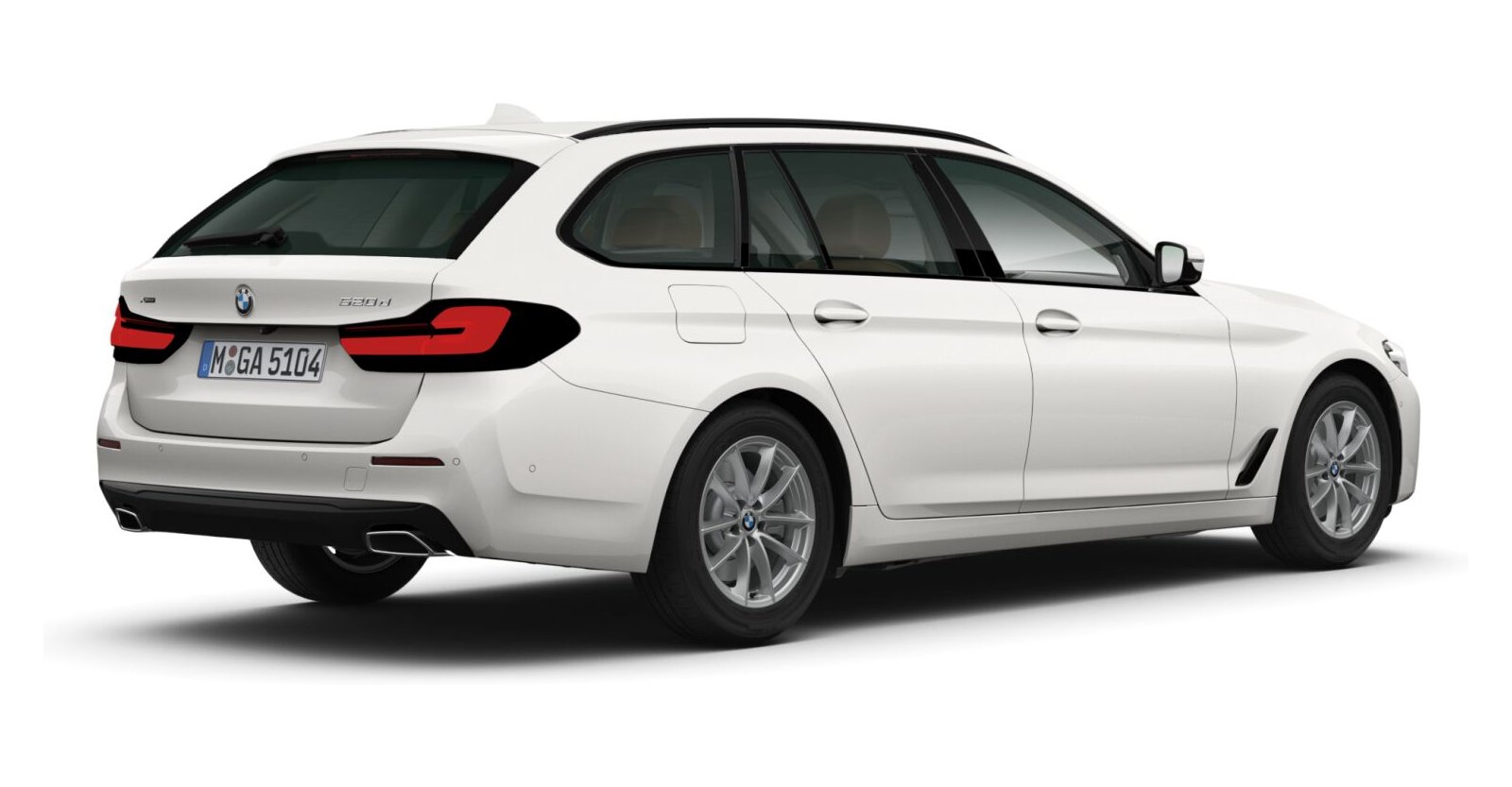 BMW BMW 5er in Weiß von hinten BMW BMW 5er in Weiß von hinten