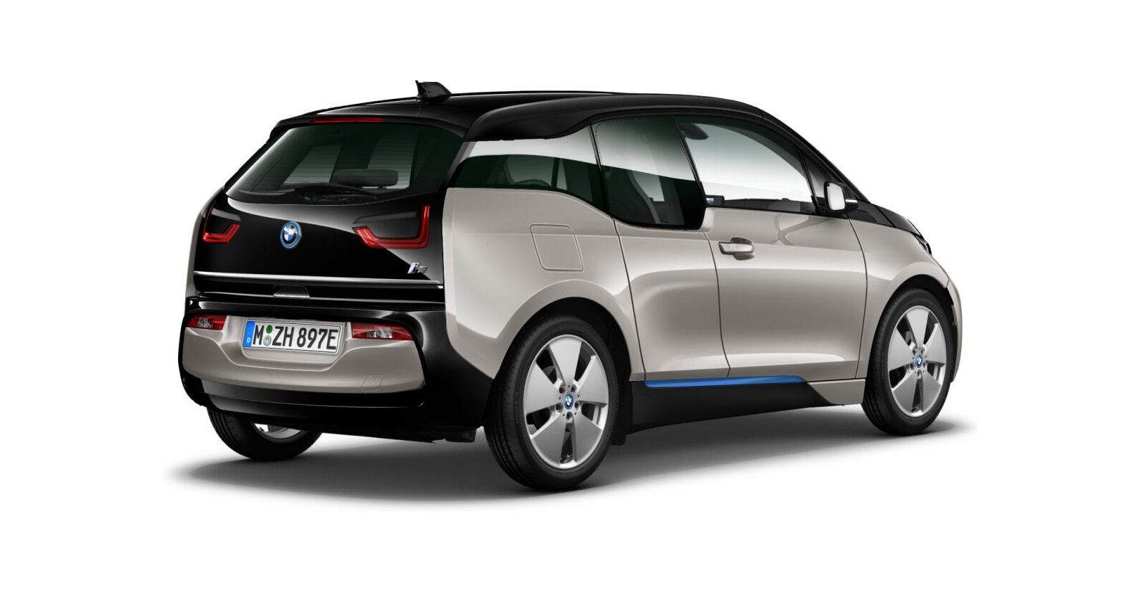 BMW BMW I in Silber von hinten