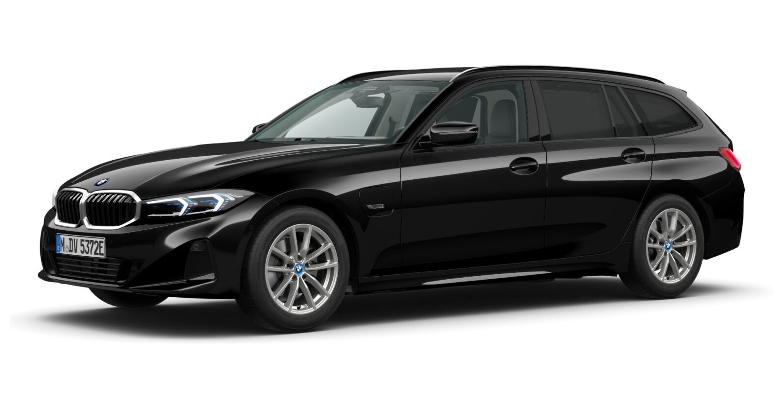 BMW BMW 3er in Schwarz von vorne BMW BMW 3er in Schwarz von vorne