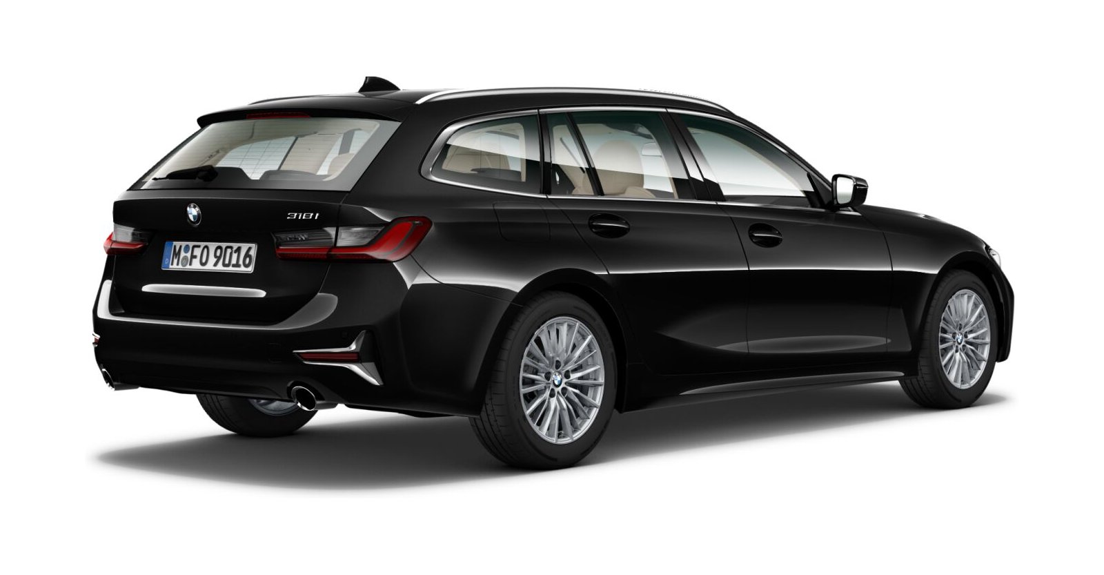 BMW BMW 3er in Schwarz von hinten BMW BMW 3er in Schwarz von hinten