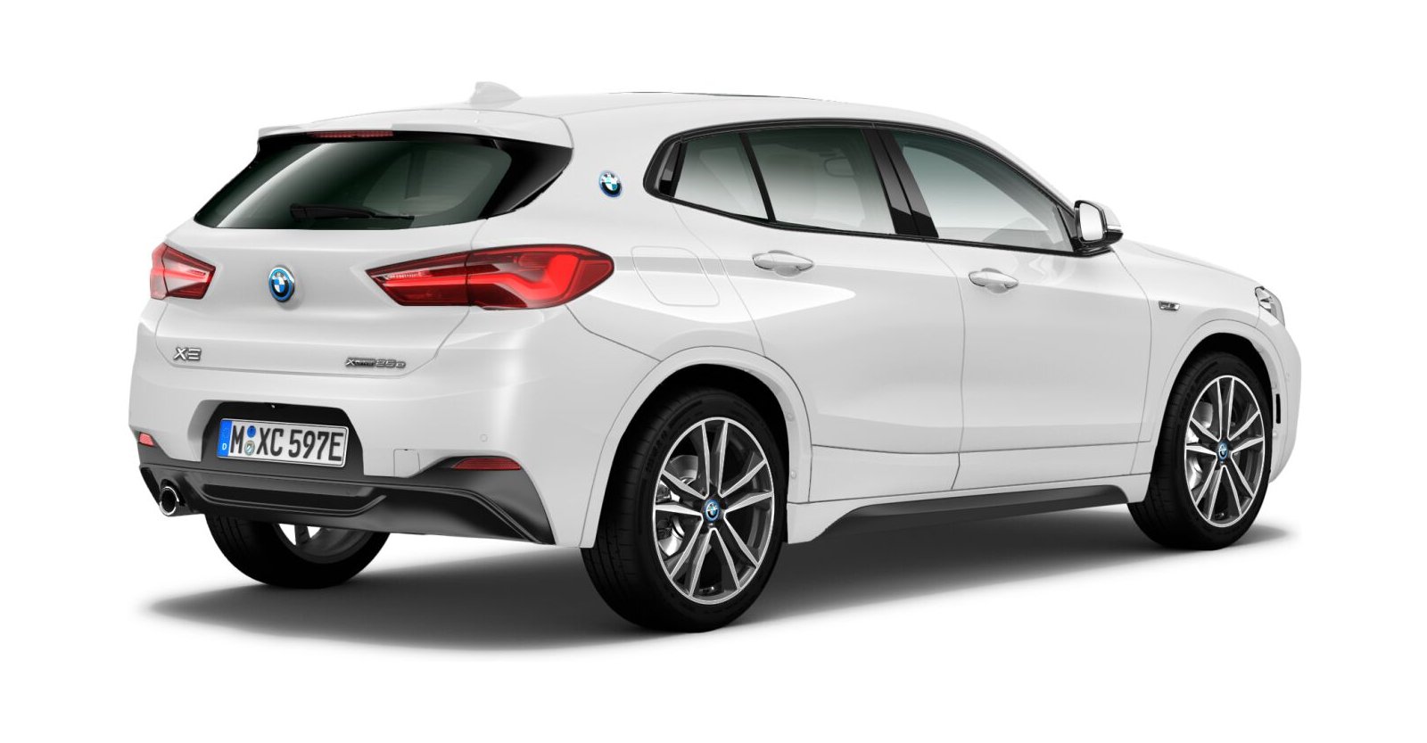 BMW BMW X in Weiß von hinten BMW BMW X in Weiß von hinten