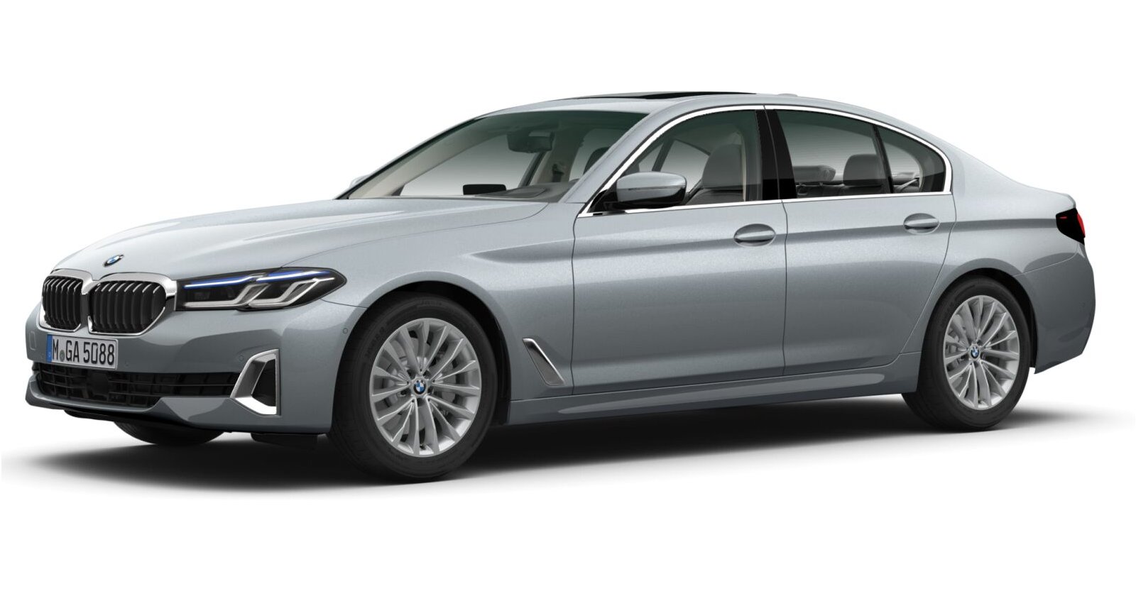 BMW BMW 5er in Grau von vorne