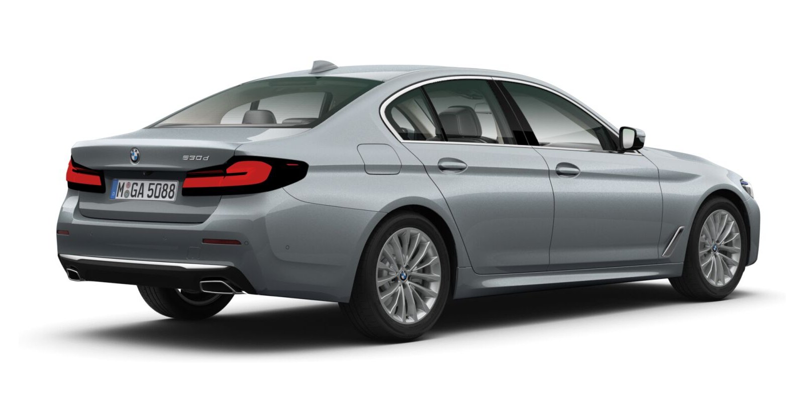 BMW BMW 5er in Grau von hinten
